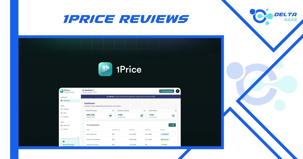 1Price Reviews by Delta SaaS