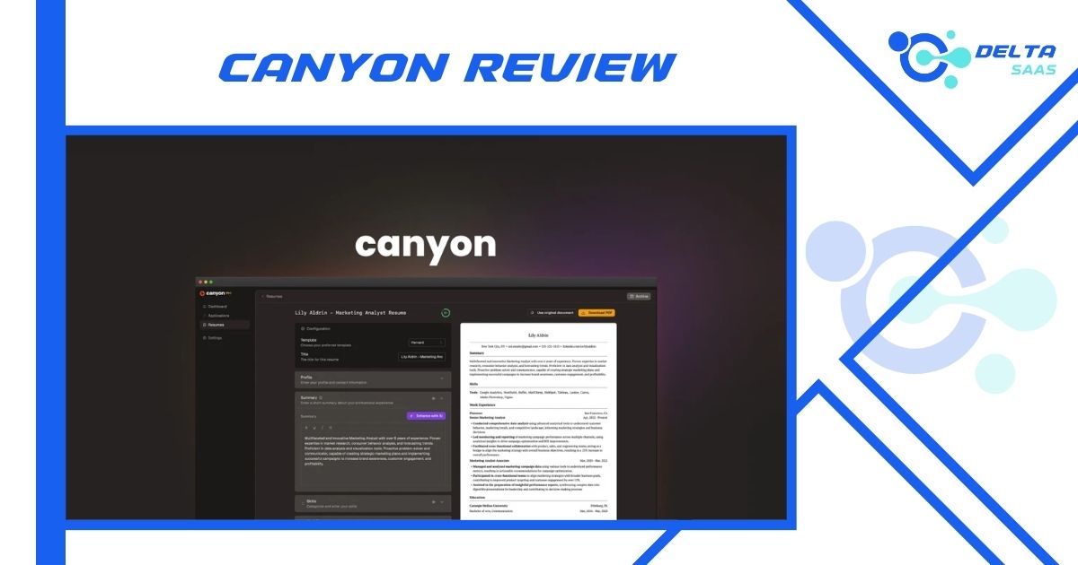 Canyon Reviews by Delta SaaS