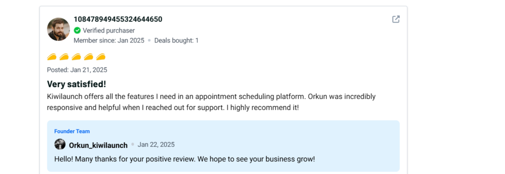 Customer Feedback for Kiwilaunch