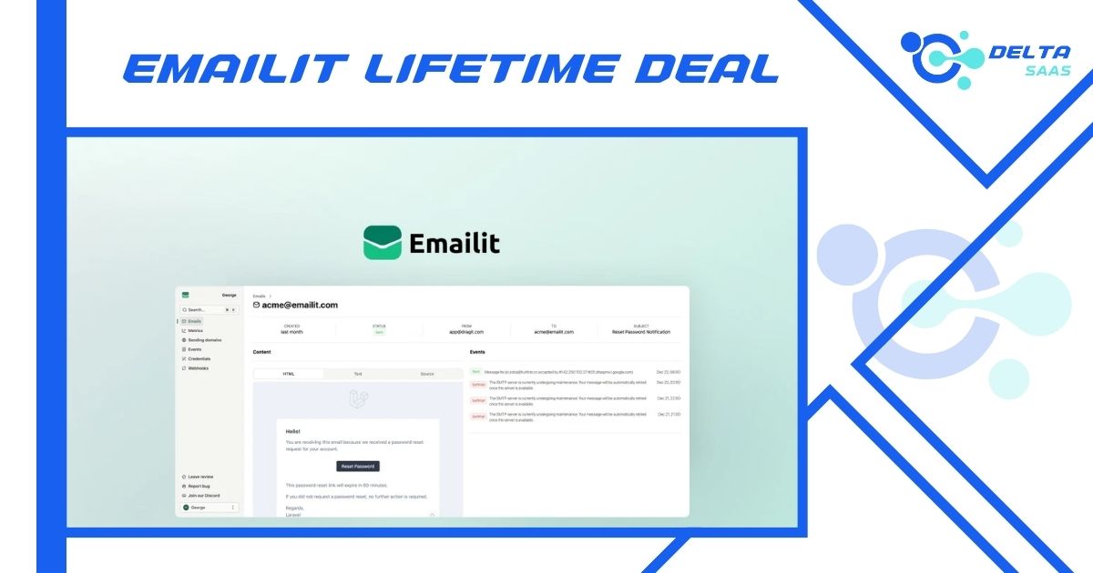 Emailit Lifetime Deal by Delta SaaS