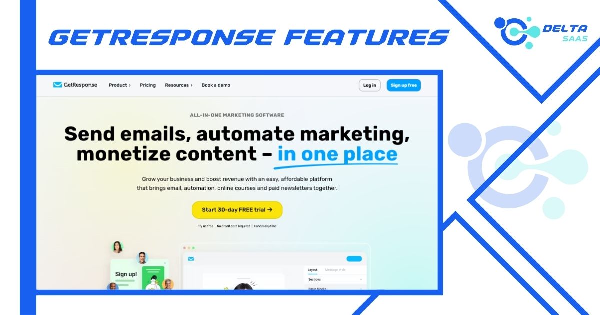 GetResponse Features by Delta SaaS