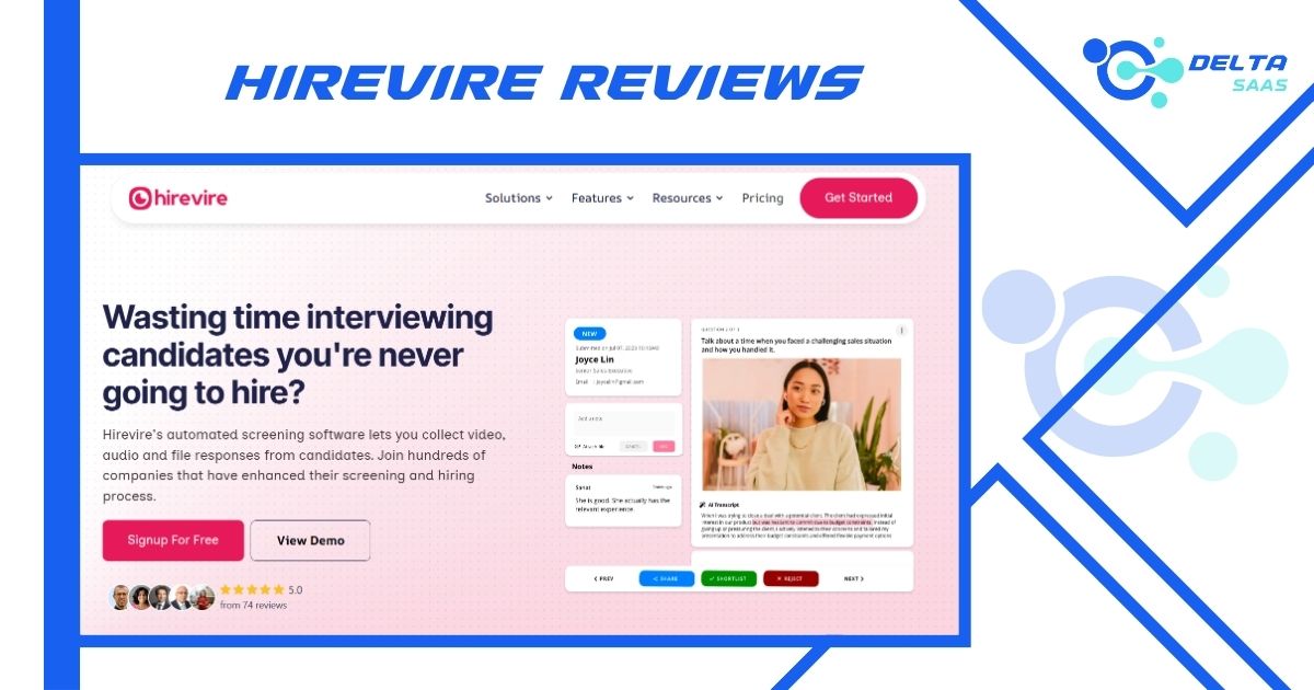 Hirevire reviews by Delta SaaS