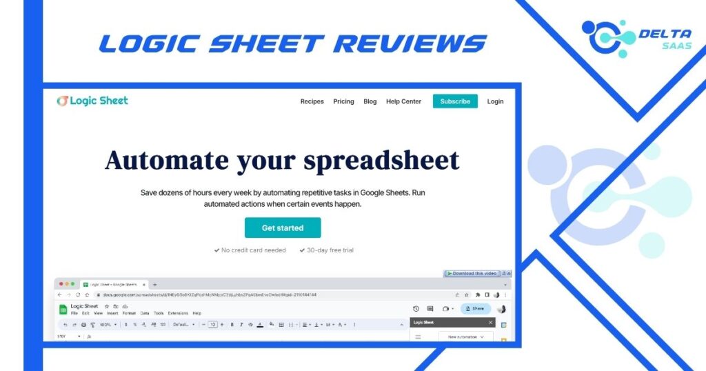 Logic Sheet Reviews by Delta SaaS