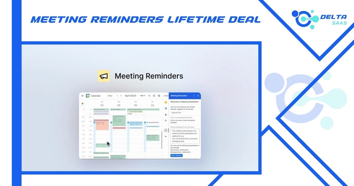 Meeting Reminders Lifetime Deal by Delta SaaS