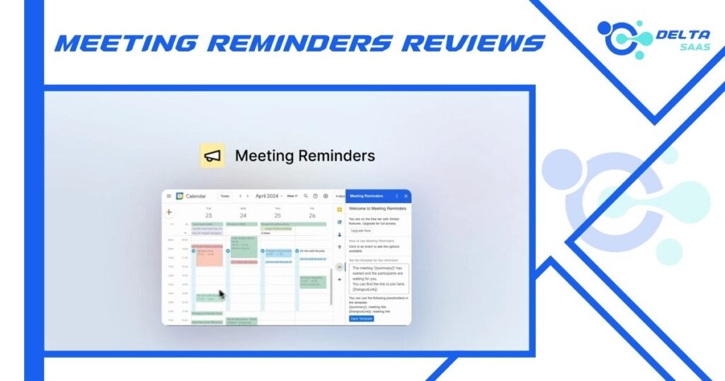 Meeting Reminders Reviews by Delta SaaS