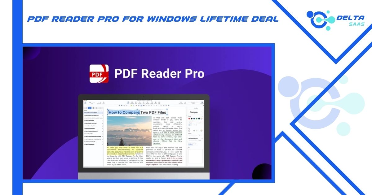 PDF Reader Pro for Windows Lifetime Deal by Delta SaaS