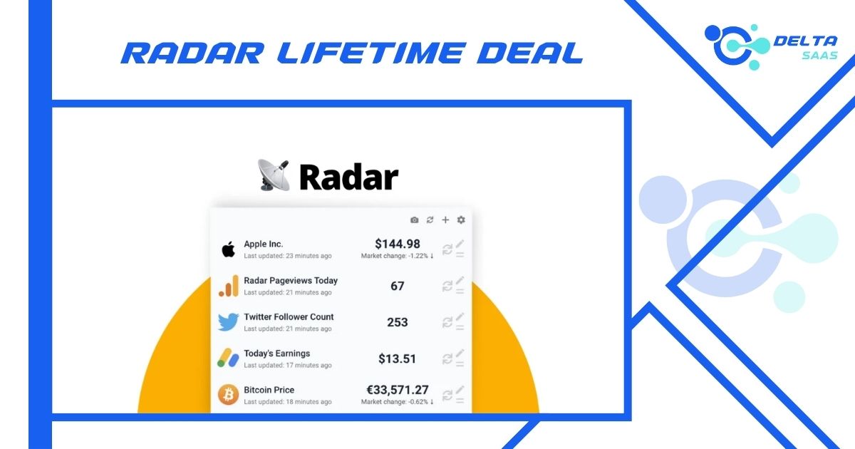 Radar Lifetime Deal by Delta SaaS