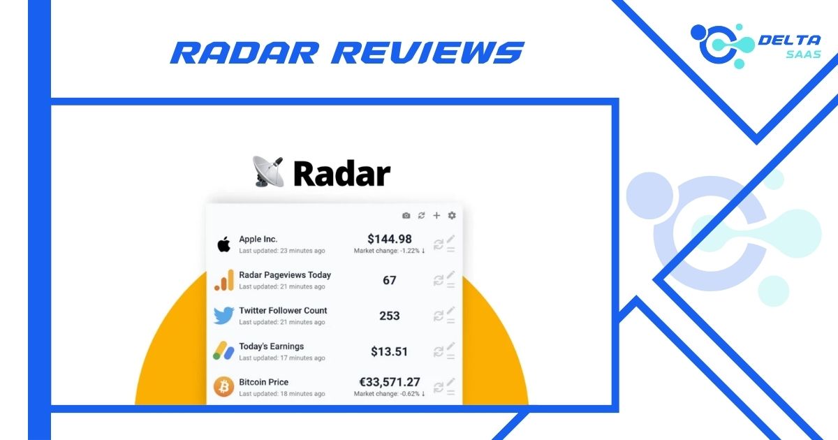 Radar Reviews by Delta SaaS