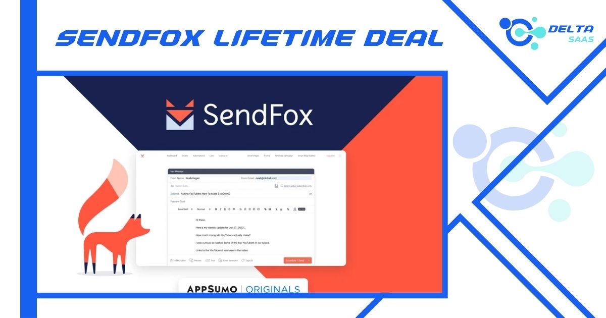 SendFox Lifetime Deal by Delta SaaS