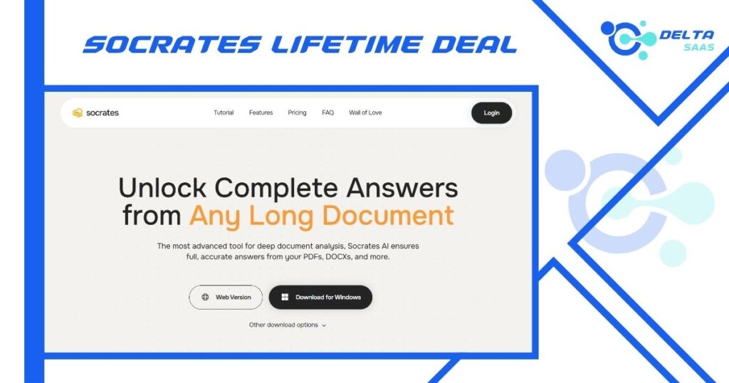 Socrates Lifetime Deal by Delta SaaS