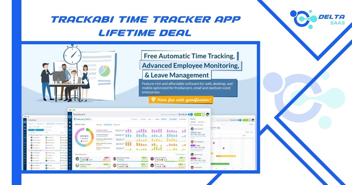 Trackabi Time Tracker App Lifetime Deal by Delta SaaS