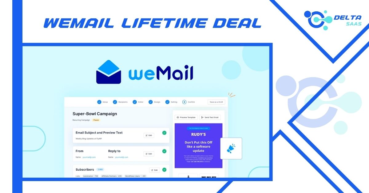 weMail Lifetime Deal by Delta SaaS