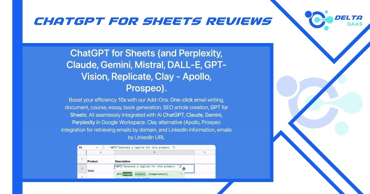 ChatGPT for Sheets Reviews